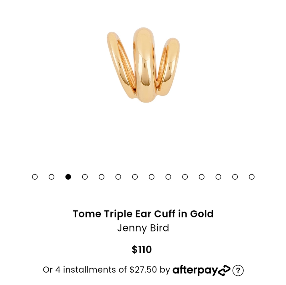 Jenny Bird Tome Triple Ear Cuff in Gold